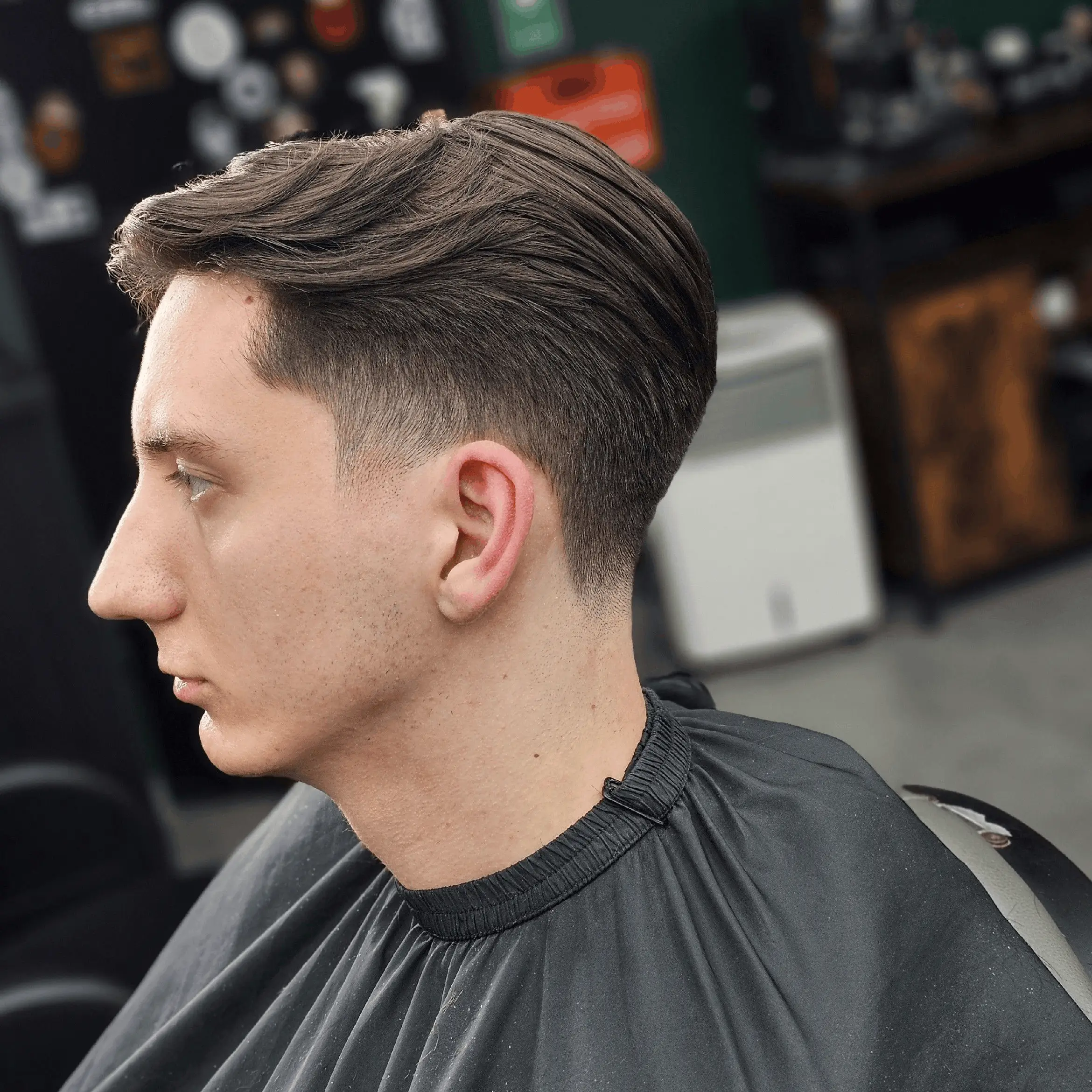 Strzyżenie typu fade wykonane w Green Monkey Barbershop